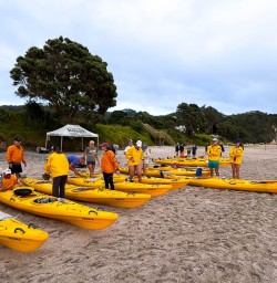Kayaking on the Coromandel coastline 