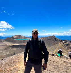 Man in Tongariro National Park