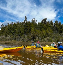 Okarito Lagoon adventure kayaking tours with NZ Trails