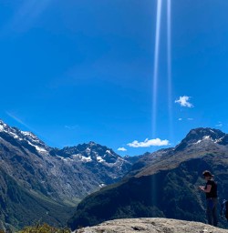 Snowcapped mountains on the Routeburn Track