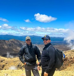 Two male guests in Tongariro National Park
