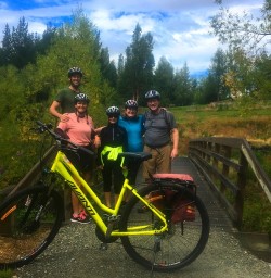 The team about to hit the Queenstown Cycle Trail