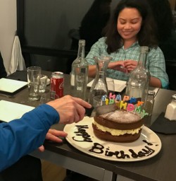 Birthday cake at Okarito, West Coast New Zealand