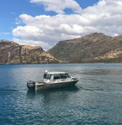 Boat cruise on Lake Wanaka, Otago New Zealand