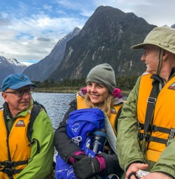 Boat tour at Milford Sound, Fiordland New Zealand