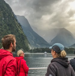 Boat Tour at Milford Sound, Fiordland National Park Southland New Zealand