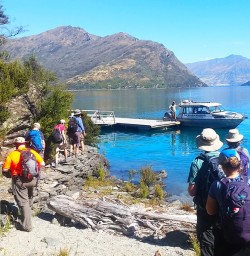 Boarding the boat after adventures on Mou Waho Island