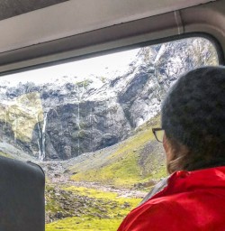 Cliffs on Milford Sound road, Fiordland New Zealand