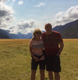 Couple at Eglinton Valley, Fiordland New Zealand