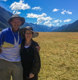 Couple at Eglinton Valley, Fiordland National Park Southland New Zealand