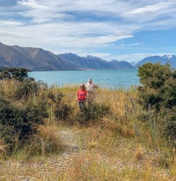 Couple at Lake Ohau, Canterbury New Zealand