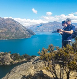 Couple at Mou Waho Island, Lake Wanaka Otago New Zealand