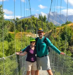 Couple on arrow river trail