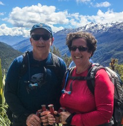 Couple at Routeburn track, Otago New Zealand