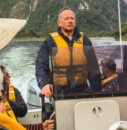 Boat cruise at Milford Sound, Fiordland New Zealand