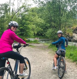 Cycling along the Arrow River Trail