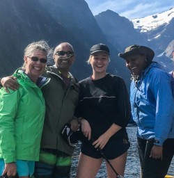 Group on the Boat at Milford Sound, Fiordland National Park Southland New Zealand