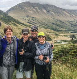 Group at Crown Range Summit, Otago New Zealand