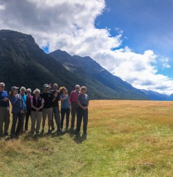 Group at Eglinton Valley, Fiordland New Zealand
