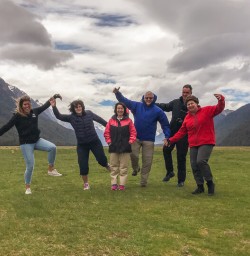 Group at Eglinton Valley, Fiordland New Zealand