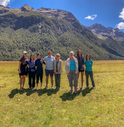 Group at Eglinton Valley, Fiordland New Zealand