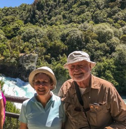 Group at Huka Falls, Taupo Waikato New Zealand