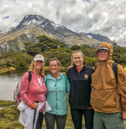 Group at Key Summit Lookout Trail Lake, Fiordland New Zealand