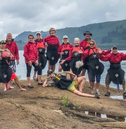 Group at Lake Taupo, Waikato New Zealand