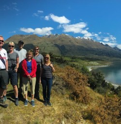 Group at Lake Wakatipu, Otago New Zealand