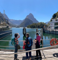 Group at Milford Sound, Fiordland Southland New Zealand