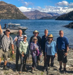 Group at Mou Waho Island, Wanaka Otago New Zealand