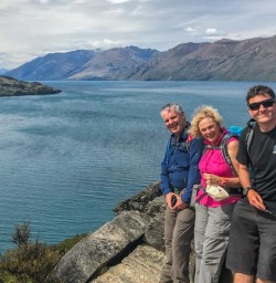 Group at Mou Waho Island, Lake Wanaka New Zealand