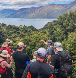 Group at Mou Waho Island, Wanaka Otago New Zealand