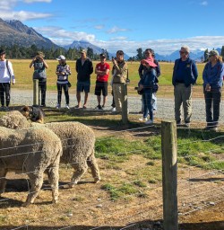 Group at Mount Nicholas Farm, Otago New Zealand