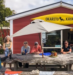 Group at Okarito Lagoon, West Coast New Zealand