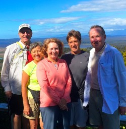They made it! A group shot at the Okarito Trig Lookout