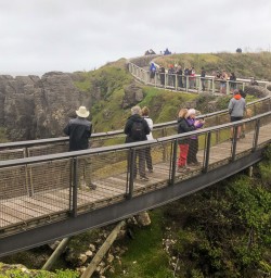 Group at Punakaiki pancake rocks, West Coast New Zealand