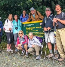 Group at Routeburn track, Fiordland New Zealand