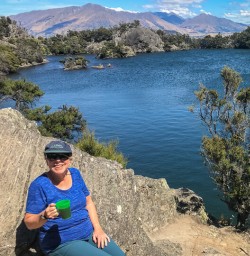 Guest at Mou Waho Island, Wanaka Otago New Zealand