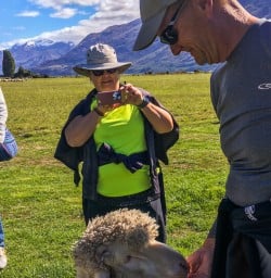 Happy guest at Mount Nicholas Farm, Otago New Zealand