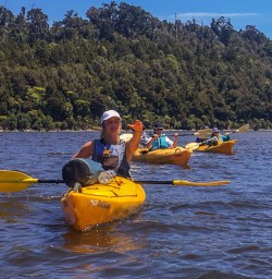 Kayak tour at Okarito Lagoon, West Coast New Zealand
