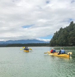 Kayaking at Okarito Lagoon, West Coast New Zealand