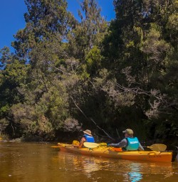 Kayaking at Okarito Lagoon, West Coast New Zealand