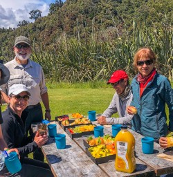 Lunch at Okarito lagoon, West Coast New Zealand