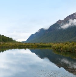 3 mirror lakes fiordland new zealand