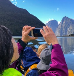 Picture on the boat at Milford Sound, Fiordland New Zealand