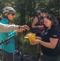 Snack after biking the Queenstown Trail, Otago New Zealand