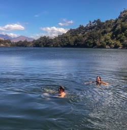 Swim at Mou Waho Island, Wanaka Otago New Zealand