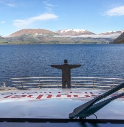 Titanic cruise at Lake Wakatipu, Otago New Zealand