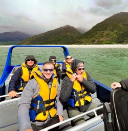 3. Guide and guests on Jetboat